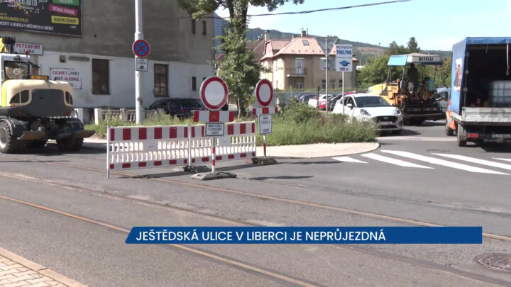 Ještědská ulice v Liberci je neprůjezdná, dopravní situace v místě je složitá