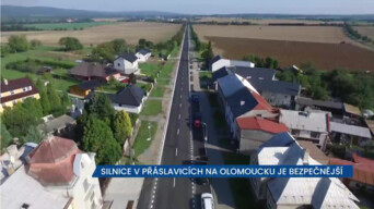 Silnice v Přáslavicích na Olomoucku je bezpečnější, oprava je dokončena dříve