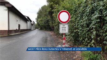 Most přes řeku Svratku v Tišnově je v rekonstrukci, uzavírka bude trvat do prosince