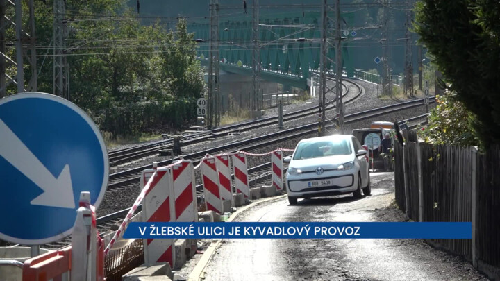 V Žlebské ulici v Děčíně je kyvadlový provoz