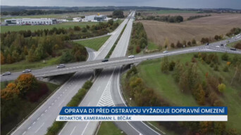 Oprava na D1 před Ostravou vyžaduje dopravní omezení, nerovnosti zbrousí diamant