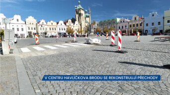 V centru Havlíčkova Brodu se opravují přechody, řidiči zde narazí na dopravní omezení