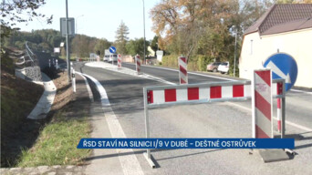 ŘSD staví na silnici I/9 v Dubé ostrůvek, má zpomalit provoz v obci