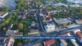 Šestiměsíční uzavírka Horky nad Moravou skončila, obec je opět průjezdná