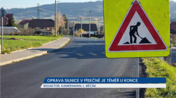 Oprava silnice v Písečné je téměř u konce, přesto je nutné jezdit opatrně