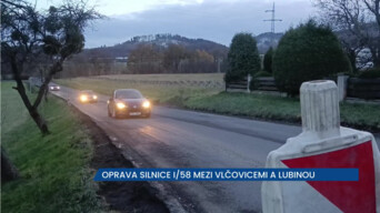 ŘSD opravuje I/58 mezi Vlčovicemi a Lubinou, projíždějte opatrně