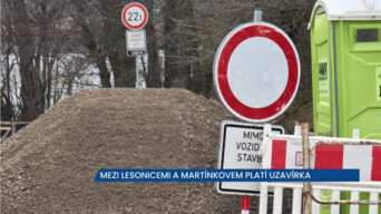 Mezi Martínkovem a Lesonicemi na Vysočině platí uzavírka