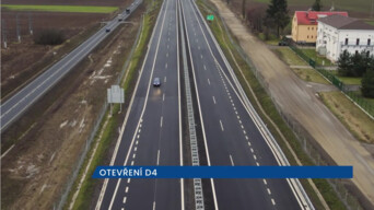 Řidiči mají k dispozici téměř 50 kilometrů nové dálnice D4, výrazně se tím zkracuje cesta z Prahy do Českých Budějovic