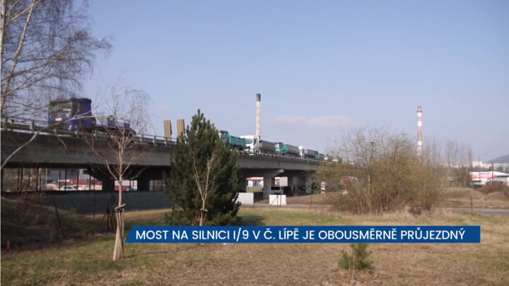 Most na silnici I/9 v České Lípě je dočasně obousměrně průjezdný