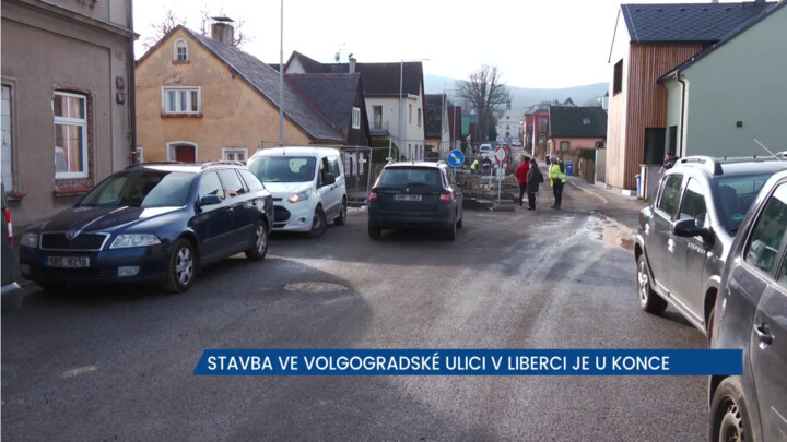 Volgogradská ulice v Liberci je už několik měsíců uzavřená