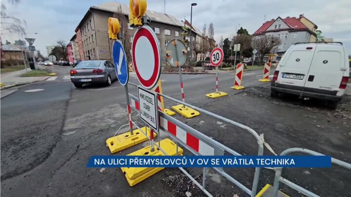 Na ulici Přemyslovců v Ostravě se vrátila technika, pozor na dopravní omezení