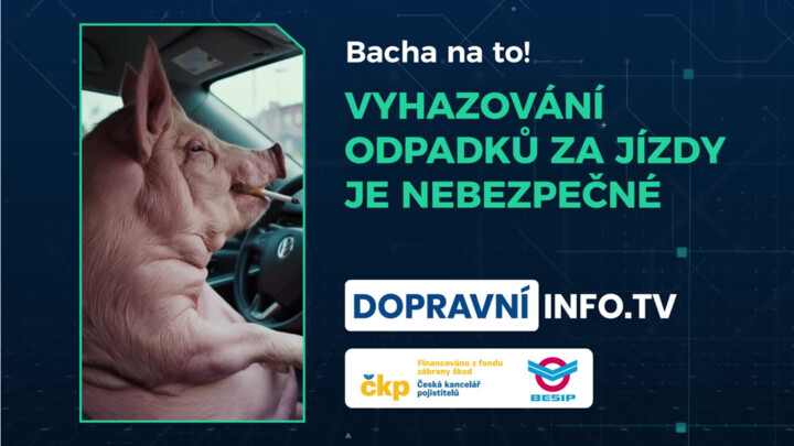 Vyhazování odpadků za jízdy je nebezpečné
