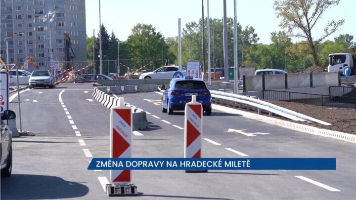 Změna dopravy na hradecké Miletě