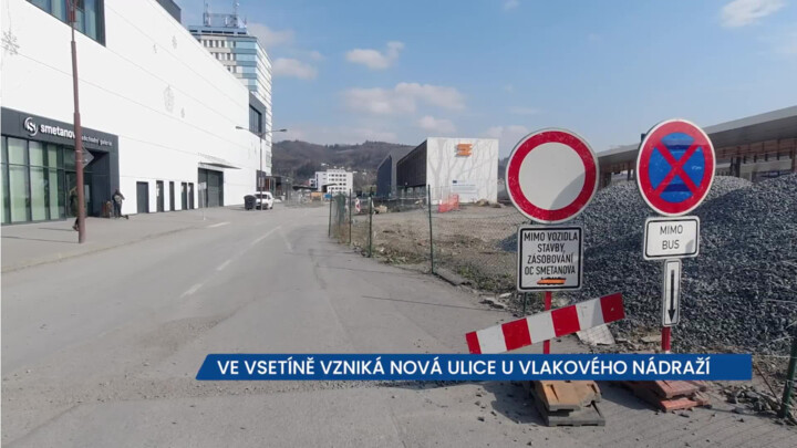 Ve Vsetíně vzniká nová ulice u vlakového nádraží