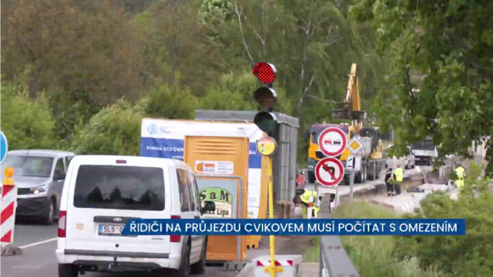 Řidiči na průjezdu Cvikovem musí počítat s omezením
