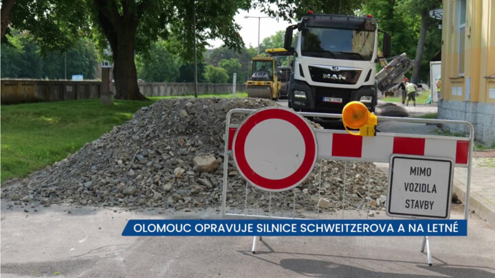 Olomouc opravuje silnice na Schweitzerové a Na Letné