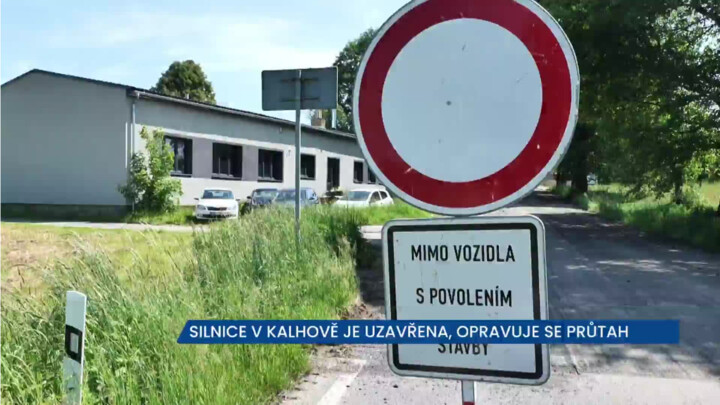 V Kalhově probíhá rekonstrukce průtahu, silnice je uzavřena