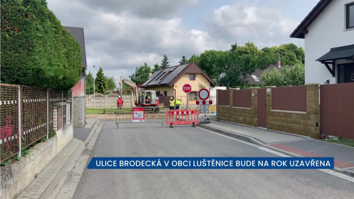 Ulice Brodecká v obci Luštěnice bude na rok uzavřena