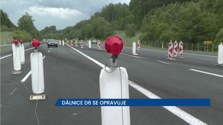 Téměř osmikilometrový úsek D6 mezi Tisovou a Kamenným Dvorem se opravuje