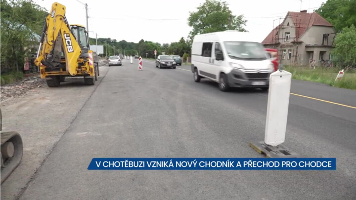 V Chotěbuzi vzniká bezpečný chodník a přechod pro chodce