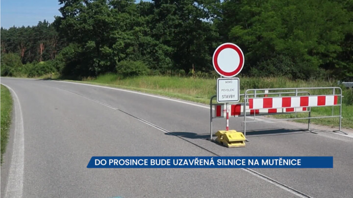 Do poloviny prosince bude uzavřená silnice z Hodonína na Mutěnice