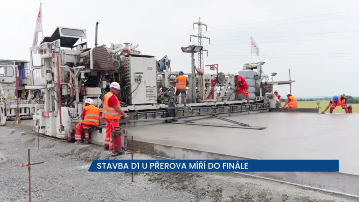 Stavba očekávaného úseku D1 u Přerova míří do finále