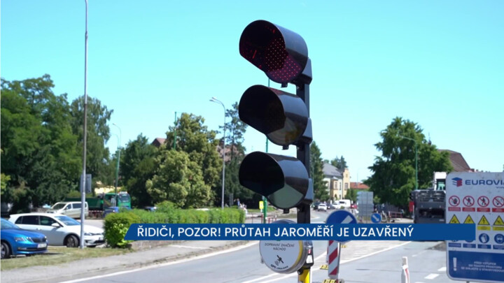Řidiči, pozor! Průtah Jaroměří je uzavřený