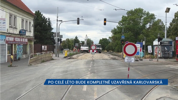 Po celé léto bude kompletně uzavřená Karlovarská v Praze