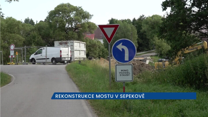 Most v Sepekově u Milevska bude uzavřený do konce listopadu