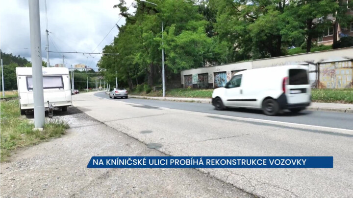 Silničáři na Kníničské v Brně rekonstruují povrch vozovky