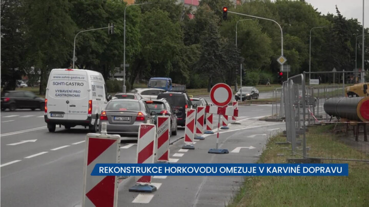 Rekonstrukce horkovodu ovlivňuje v Karviné dopravu