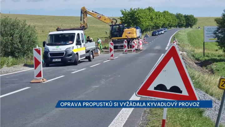 Oprava propustků si vyžádala kyvadlový provoz na I/11 mezi Bruntálem a Valšovem