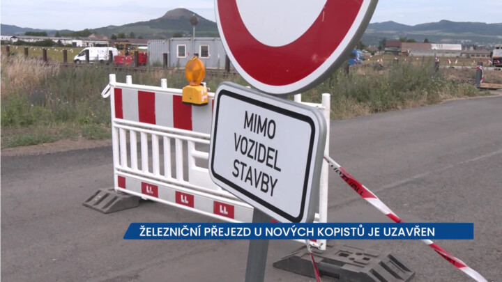 Železniční přejezd u Nových Kopistů je uzavřený