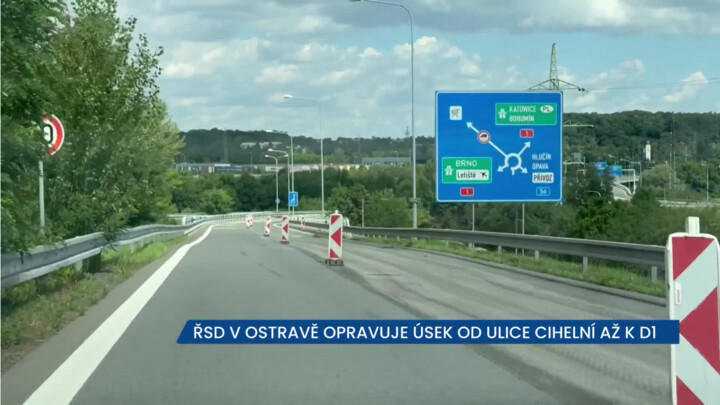 ŘSD v Ostravě opravuje úsek ulice Cihelní po dálnici D1