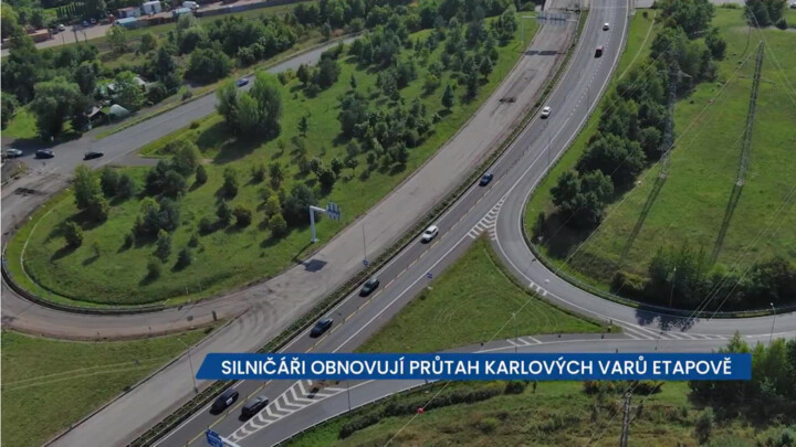 Silničáři obnovují průtah Karlových Varů etapově, hlavní práce skončí před začátkem školního roku