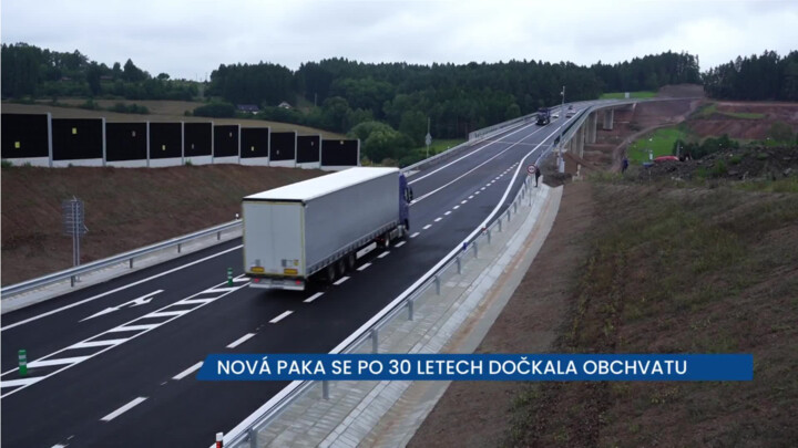 Nová Paka se po 30 letech dočkala obchvatu