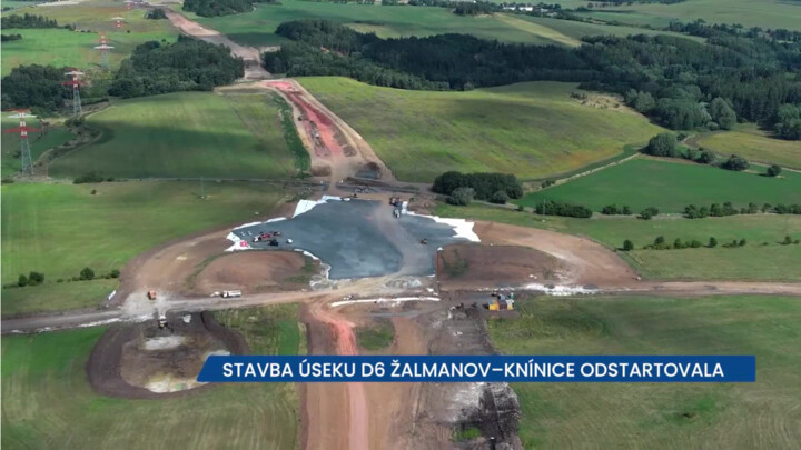 Stavba úseku D6 Žalmanov–Knínice odstartovala