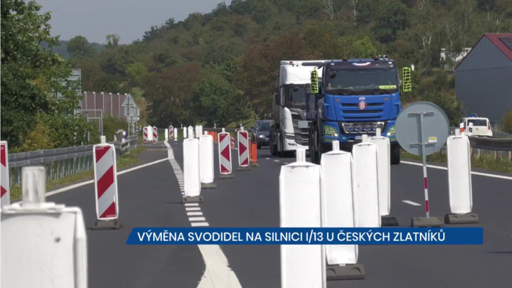 Výměna svodidel na silnici I/13 u Českých Zlatníků