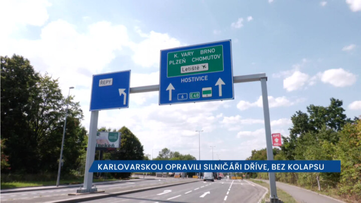 Karlovarskou opravili silničáři dříve, uzavírka se obešla bez dopravního kolapsu