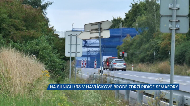 Na silnici I/38 v Havlíčkově Brodě zdrží řidiče semafory