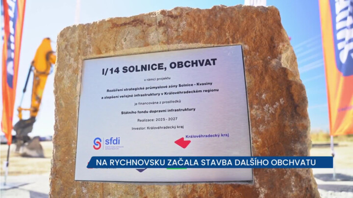 Na Rychnovsku začala stavba dalšího obchvatu