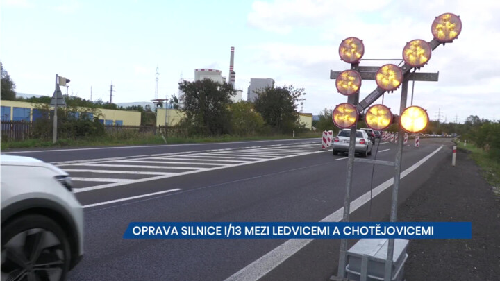 ŘSD opravuje silnici I/13 mezi Ledvicemi a Chotějovicemi