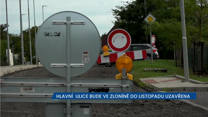 Hlavní ulice bude ve Zloníně do listopadu uzavřena