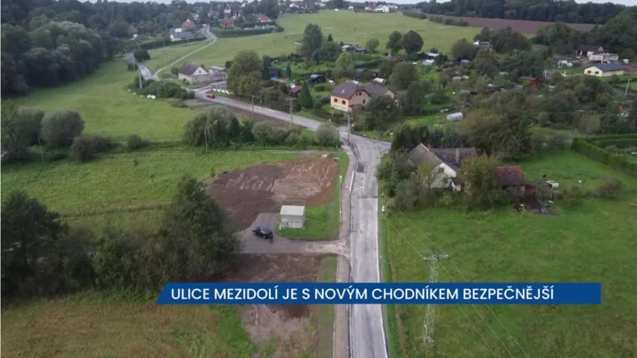 Ulice Mezidolí v Havířově je s novým chodníkem mnohem bezpečnější