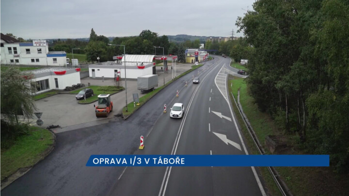 V Táboře se opravuje silnice I/3 mezi sjezdem na dálnici D3 a nákupní zónou, počítejte s uzavírkami