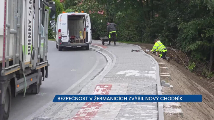 Bezpečnost provozu v Žermanicích zajistí nový chodník a upravená křižovatka