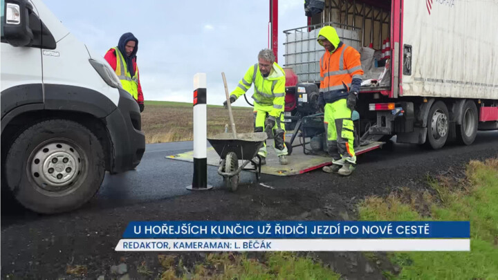 U Hořejších Kunčic už jezdí motoristé po nově opravené silnici