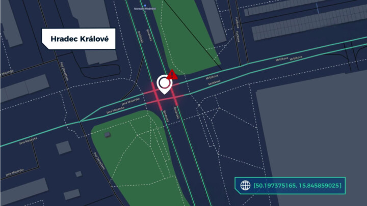 Křižovatka u obchodního centra v Hradci Králové je místem častých dopravních nehod
