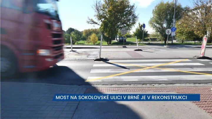 Most na ulici Sokolova v Brně prochází rekonstrukcí