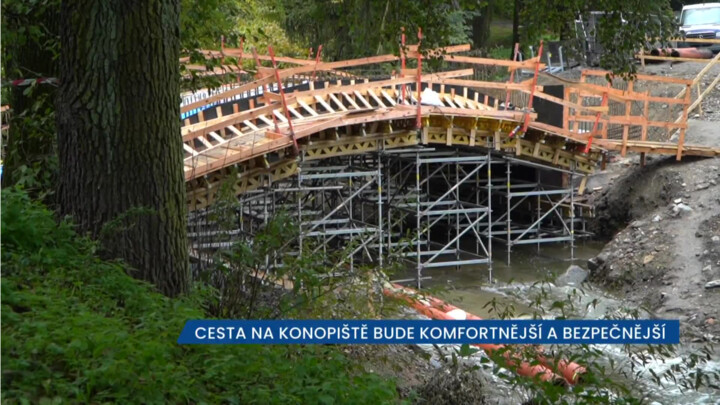 Cesta na Konopiště bude díky novému kamennému mostu komfortnější a bezpečnější